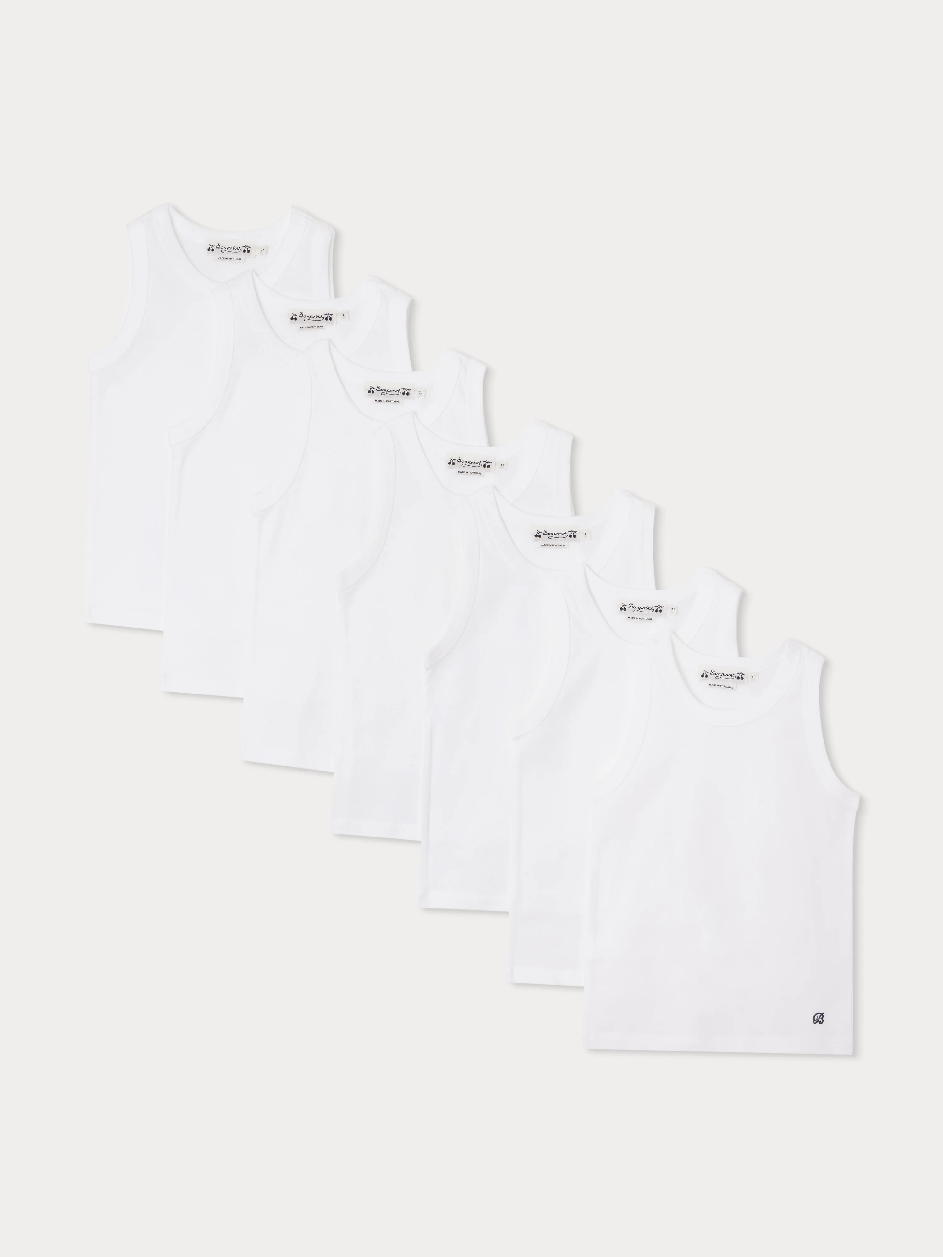 Set of 7 organic cotton tank tops