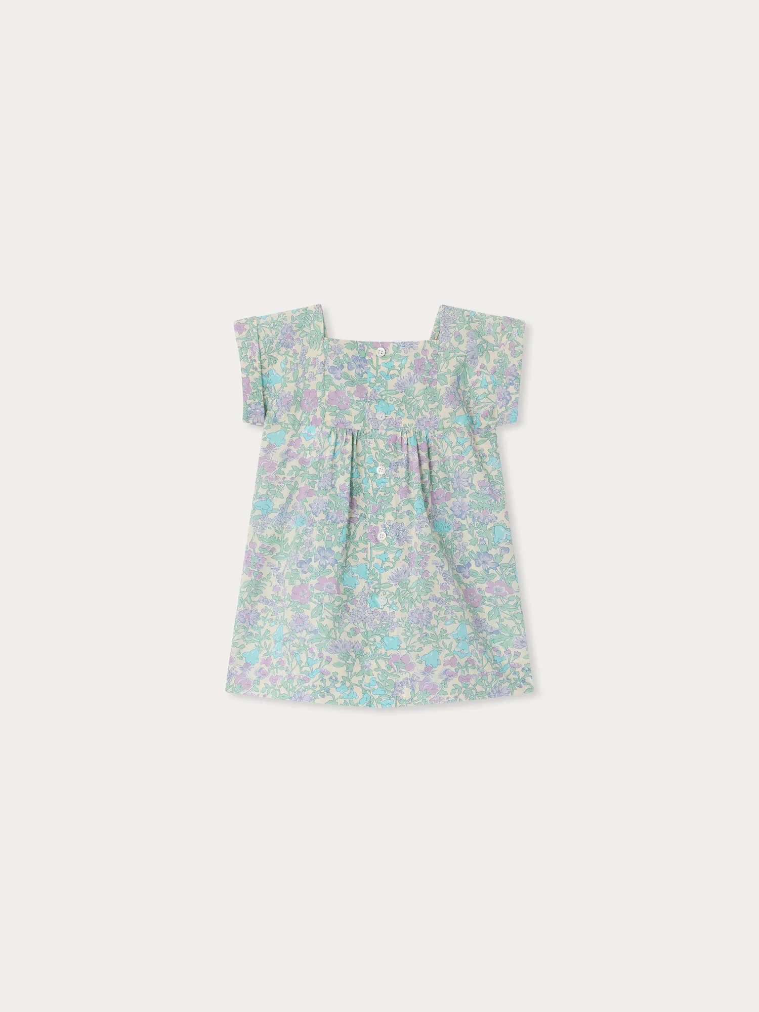 Smocked and hand-embroidered Pais dress in Liberty organic cotton fabric - Image 3