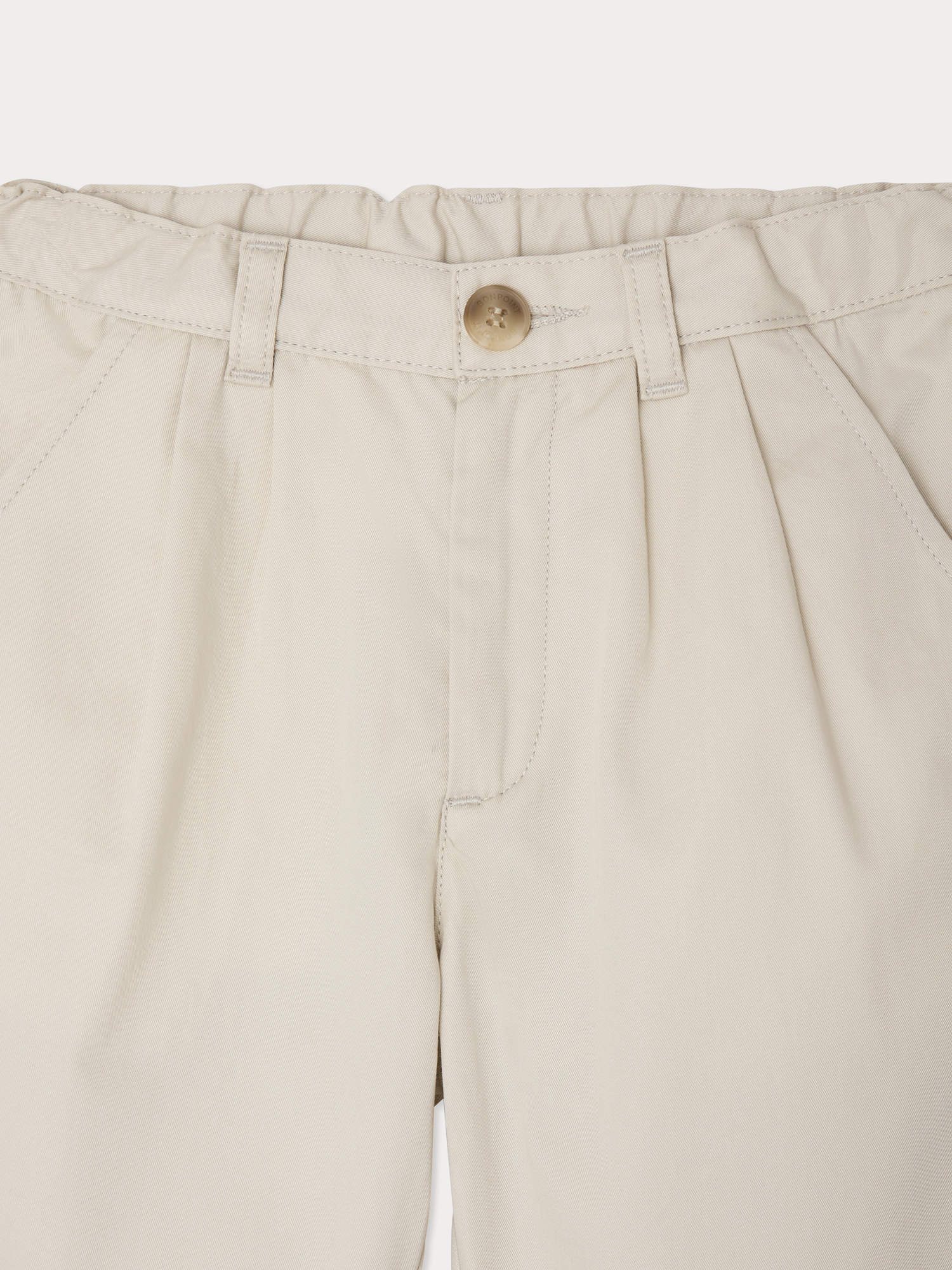 Stephen pleated chino trousers in organic cotton - Image 3