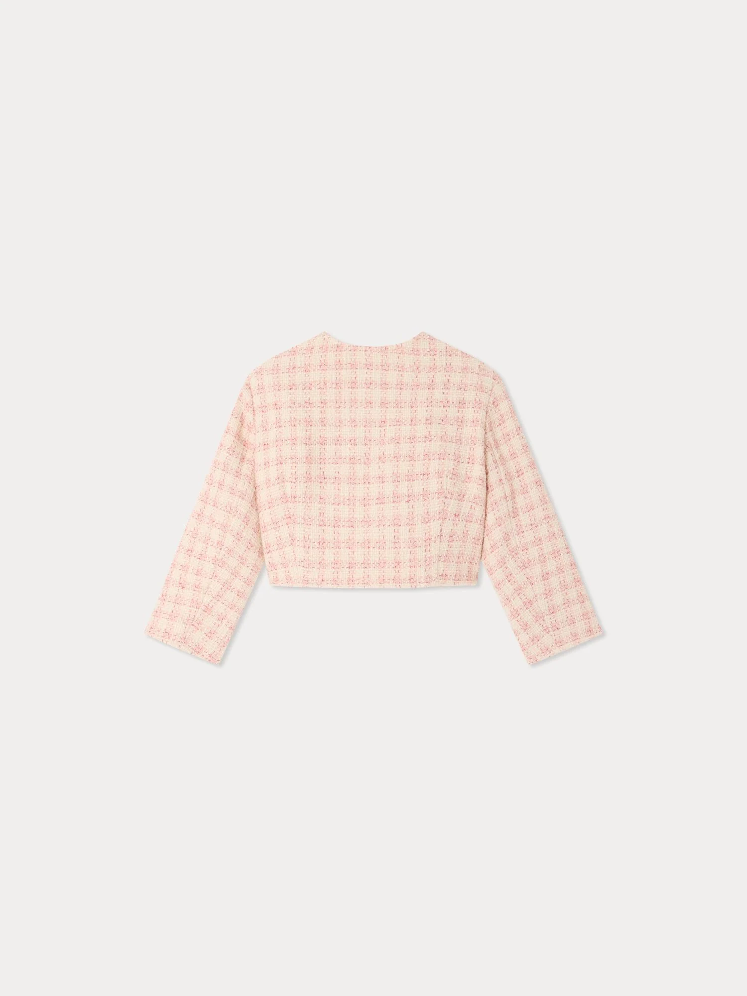 Tabitha jacket in powder pink tweed - Image 2