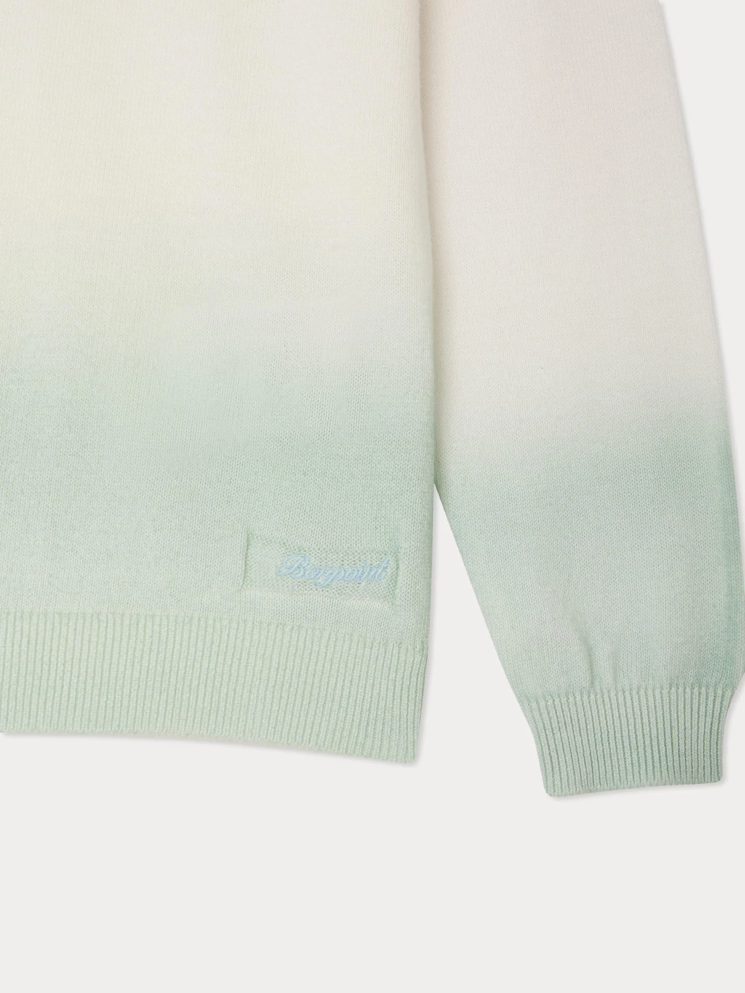 Tahar green dip-dye sweater in organic cotton - Image 4