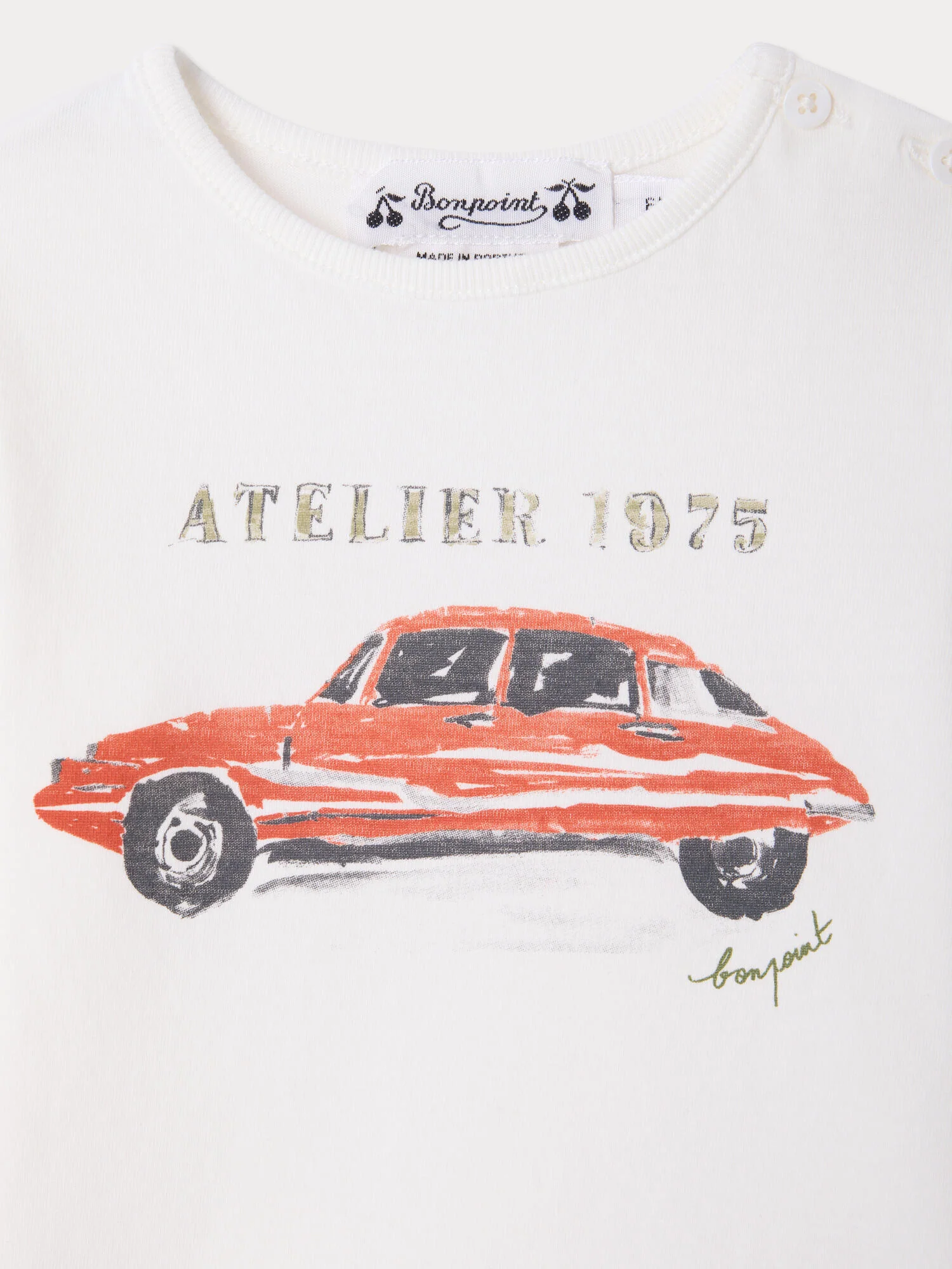 Tahsin baby t-shirt with car print in organic cotton - Image 3