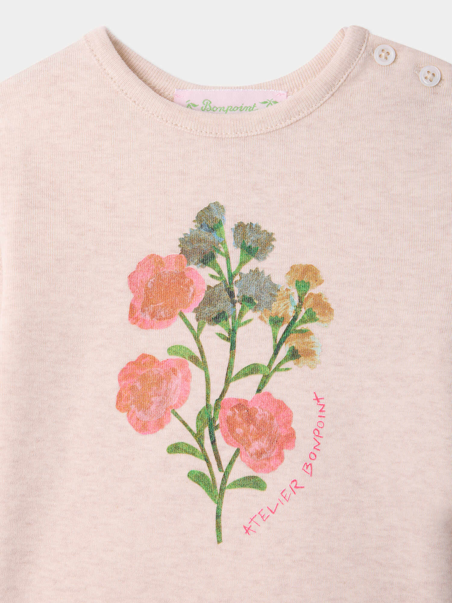 Tahsina baby t-shirt with flower print in organic cotton - Image 3