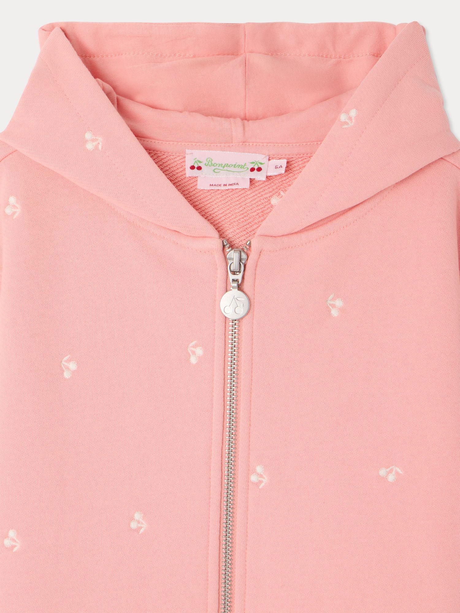 Talent hoodie with embroidered cherries in organic cotton - Image 3