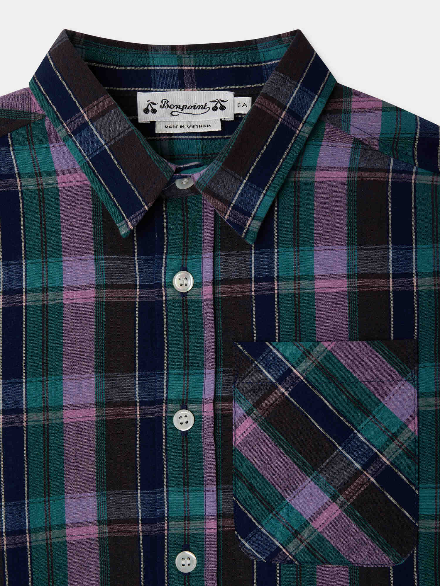 Tango shirt in organic madras cotton - Image 4