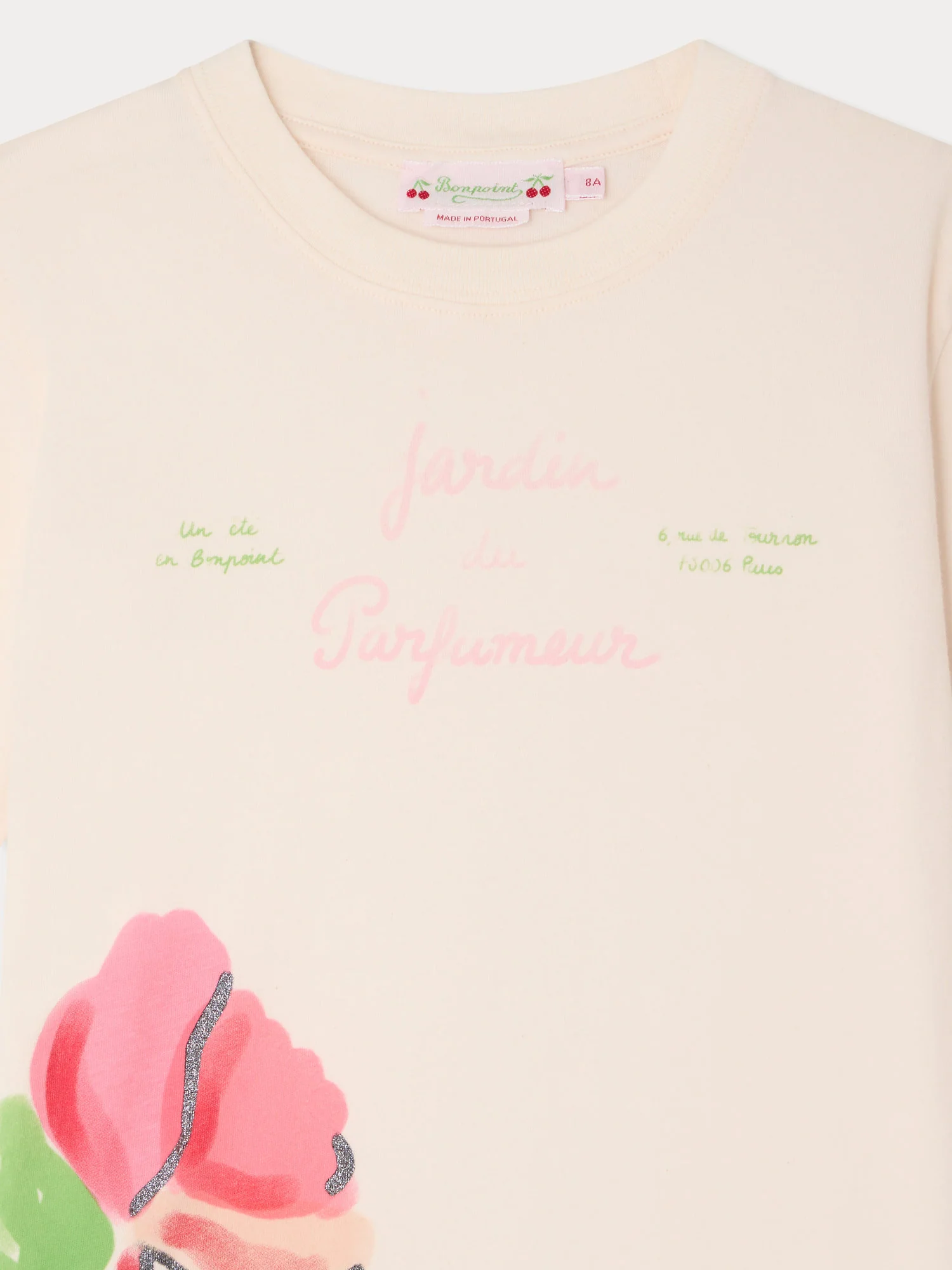 Thida T-shirt with "jardin du parfumeur" print in organic cotton - Image 3