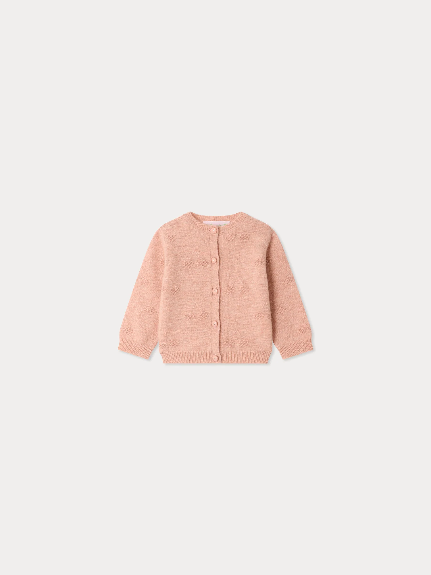 Tibile baby cardigan with cherries in cashmere - Image 2