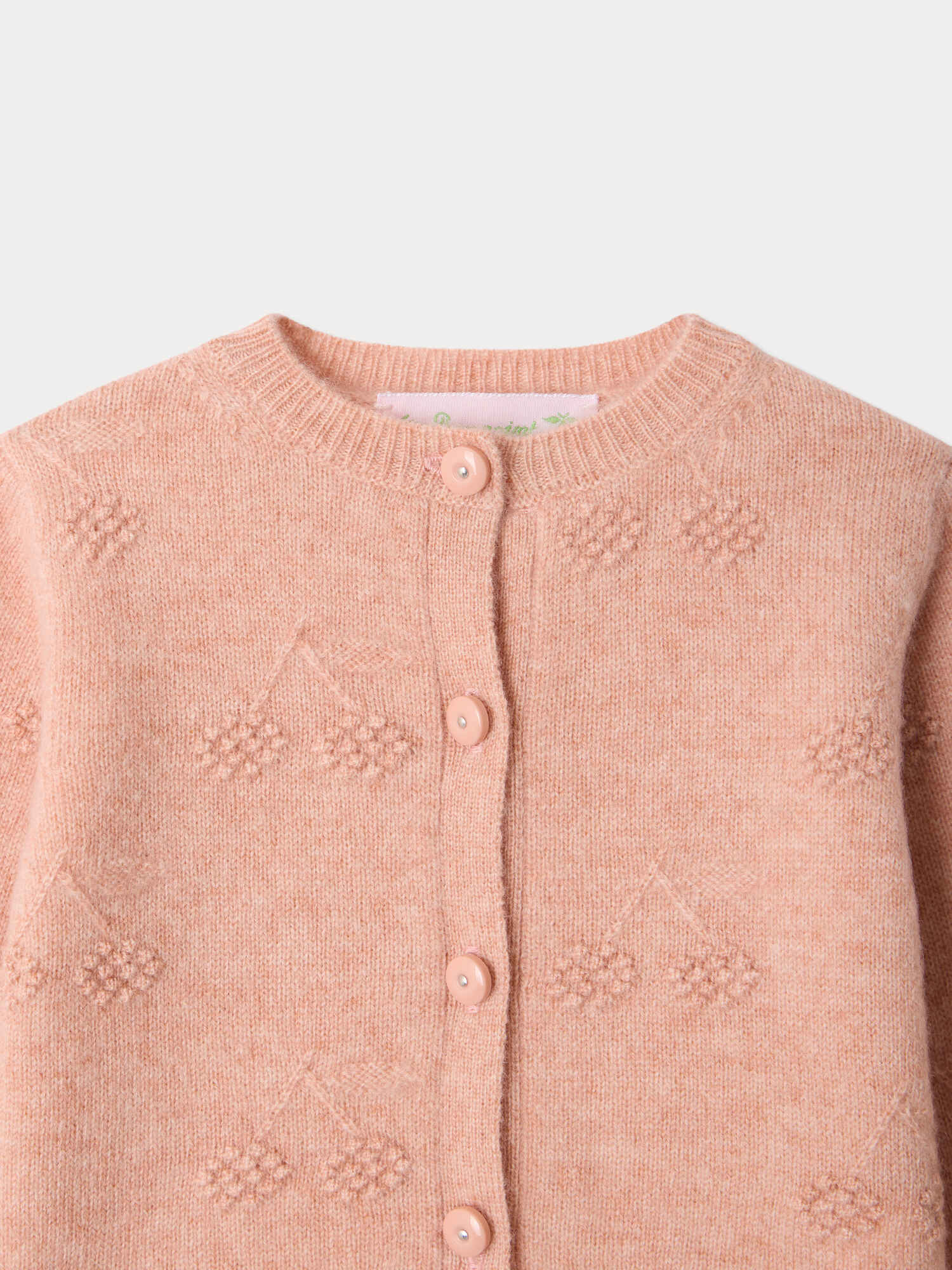 Tibile baby cardigan with cherries in cashmere - Image 4