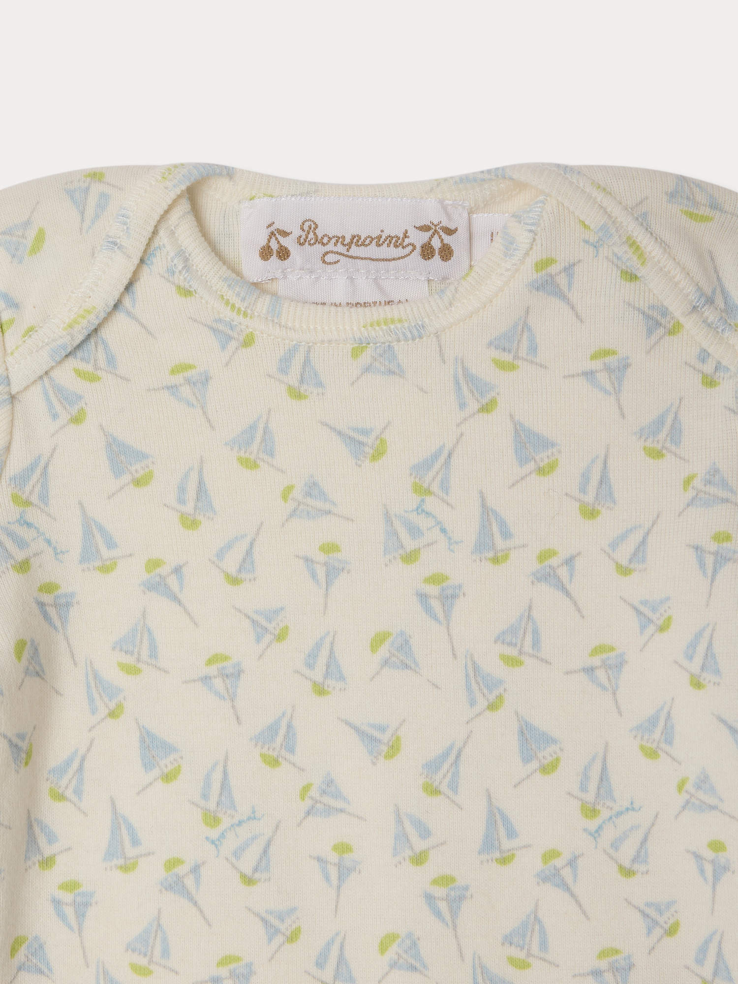 Timi set with sailboat print in organic cotton - Image 3