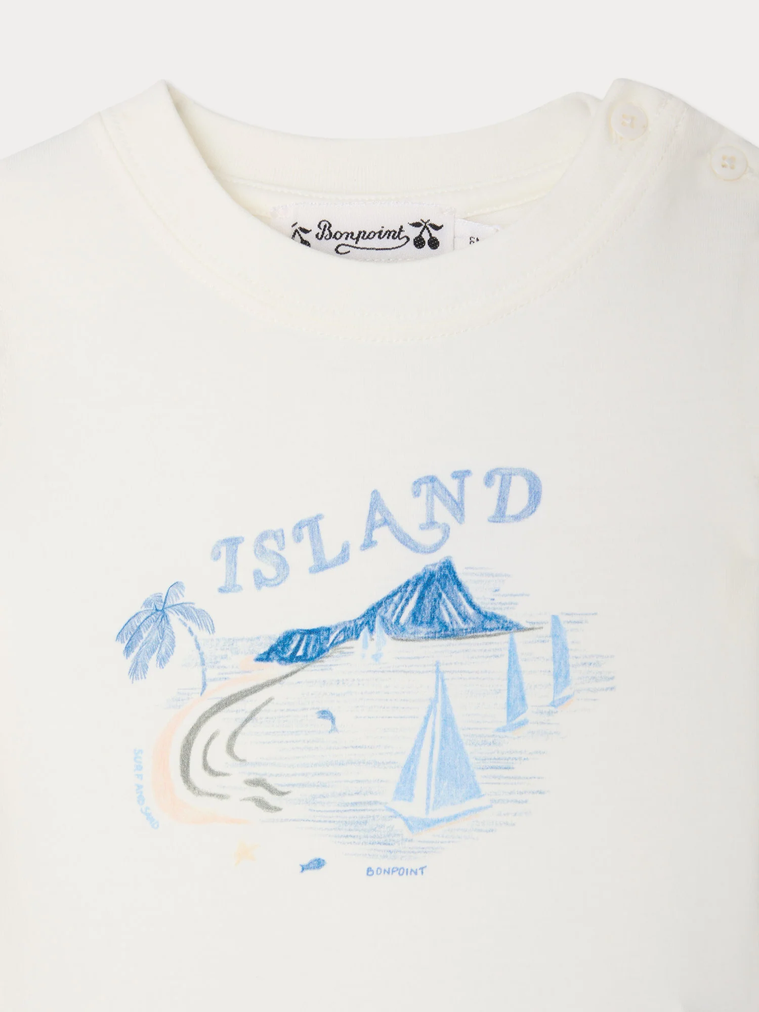 Tom island print t-shirt in organic cotton - Image 3