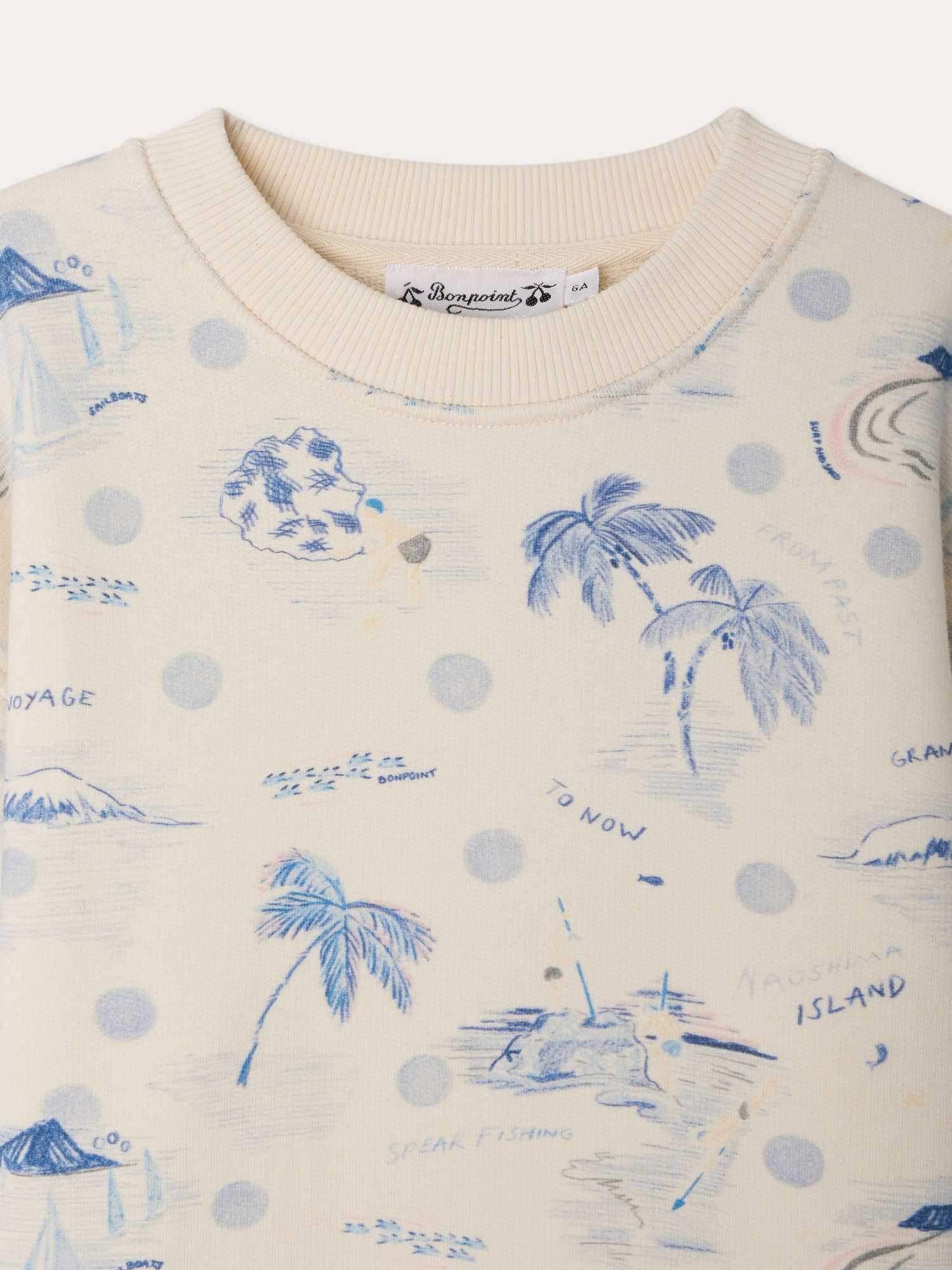 Tonino island print sweatshirt in organic cotton - Image 3