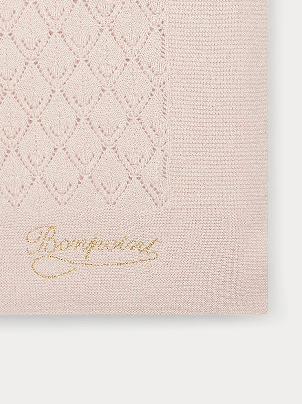 Wool and cashmere blanket in pink - Image 2